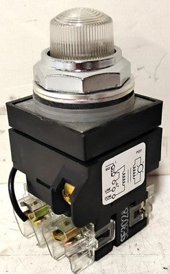 GE CR104PLT32C 120 V Clear Push-to-test Oiltight Indicator Light