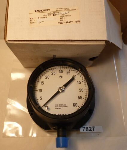 Ashcroft Duragauge 45-1379-SS-04-60 0-60' Water 4 1/2"