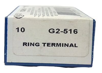Thomas & Betts G2-516 Non-Insulated Tubular Ring Terminal Connector - Qty. of 10