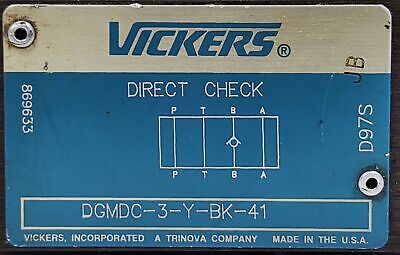 Vickers DGMDC-3-Y-BK-41 Hydraulic Check Valve