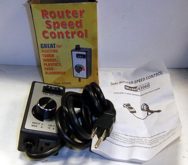 Harbor Freight Router Speed Control 43060