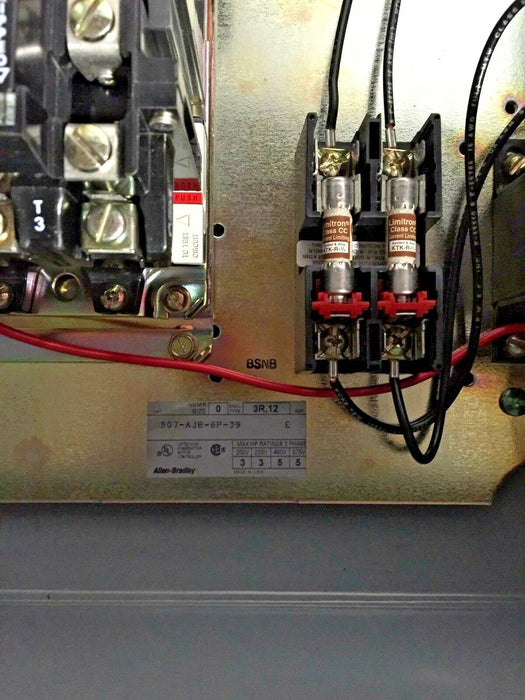 Allen-Bradley Type 507 Enclosure W Starter 507-AJB-6P-39