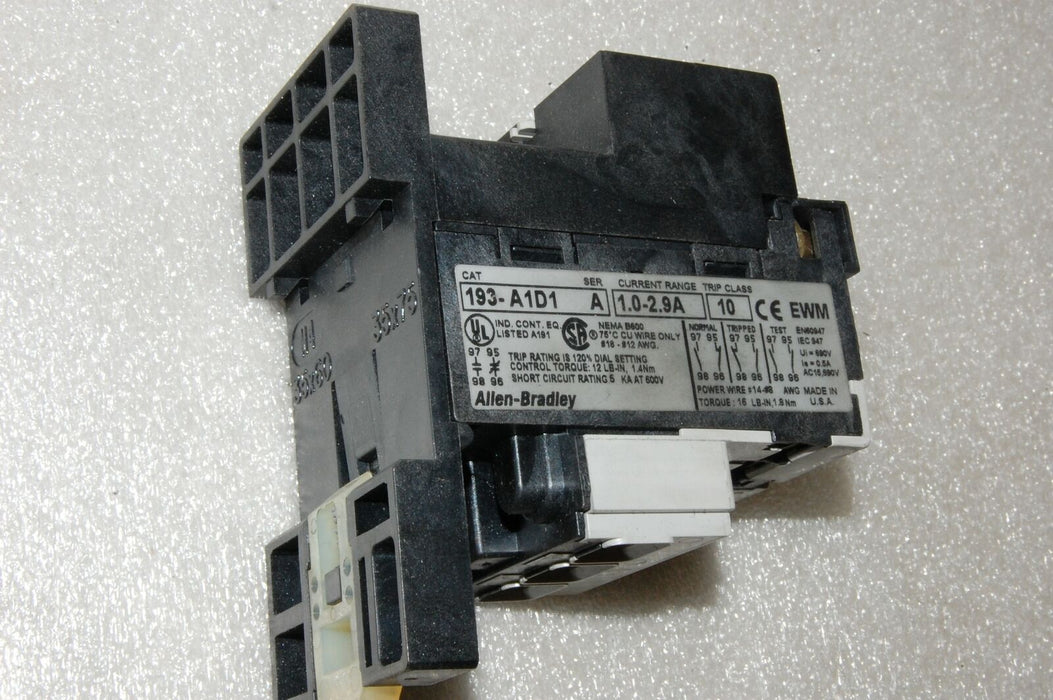Allen-Bradley OVERLOAD RELAY 193-A1D1