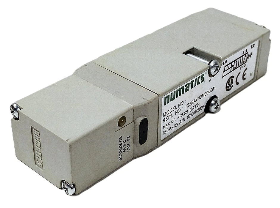 Numatics 122BA400M000061 Solenoid Valve w/ 24 V DC Coils