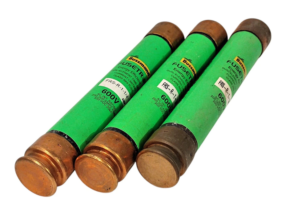 Bussmann FRS-R-1-1/4 600VAC/3000VDC 1.25 A Current-Limiting Time-Delay Fuses