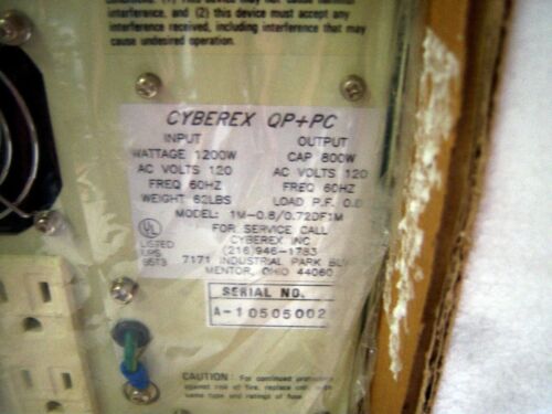 Cyberex 1M-0.8/ 0.72DF1M Power Supply