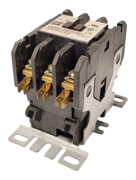 Cutler Hammer C25DND340 Series C1 40 A Definite Purpose Contactor w/ 24 VAC Coil