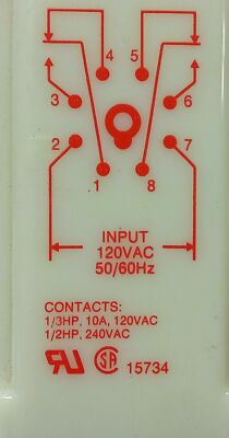 Dayton 1A366E 120 V AC 0.1-10 Sec Dual On-Delay/Off-Delay Time Delay Relay