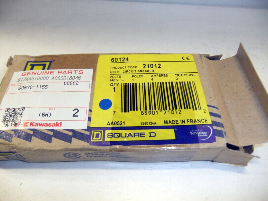 Square D Circuit Breaker 1P 6A C60N