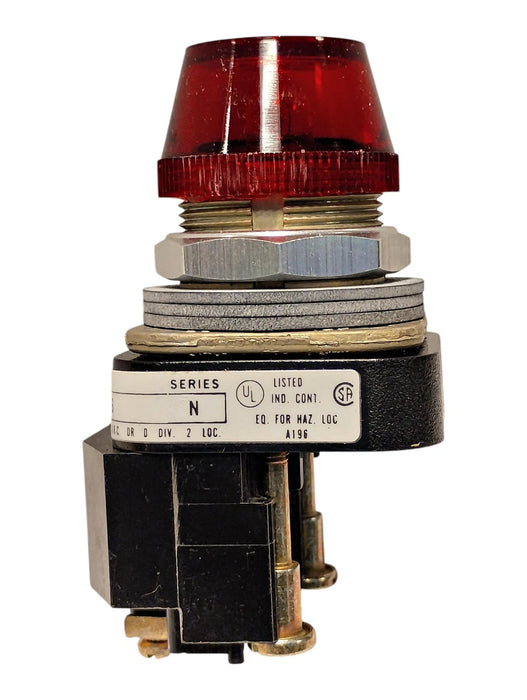 Allen-Bradley 800T-P16R Ser N 120 VAC Transformer Style Pilot Light w/ Red Lens