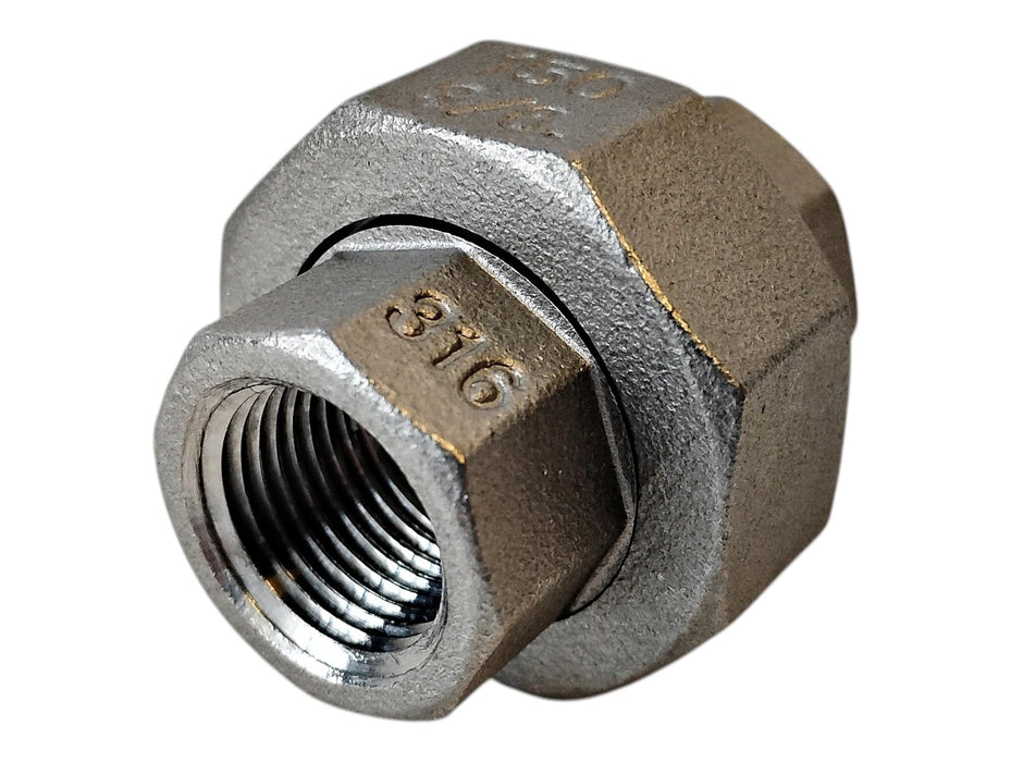Merit Brass K687-06 3/8" FNPT 316 Stainless Steel Pipe Union
