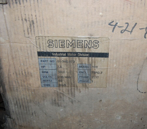 Siemens 51-396-273 MODEL 213T MOTOR