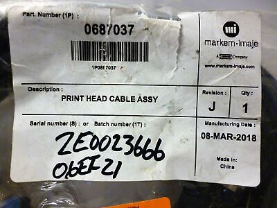 Dover 0687037 Print Head Cable Assembly
