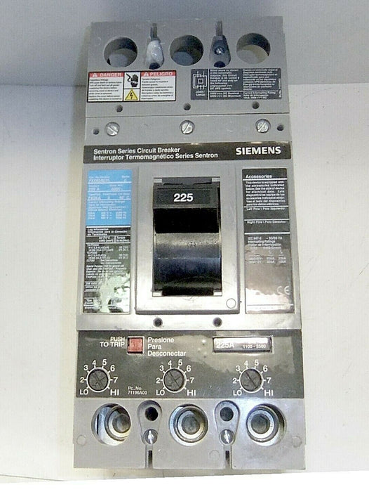 Siemens Circuit Breaker 225A FXD63B225