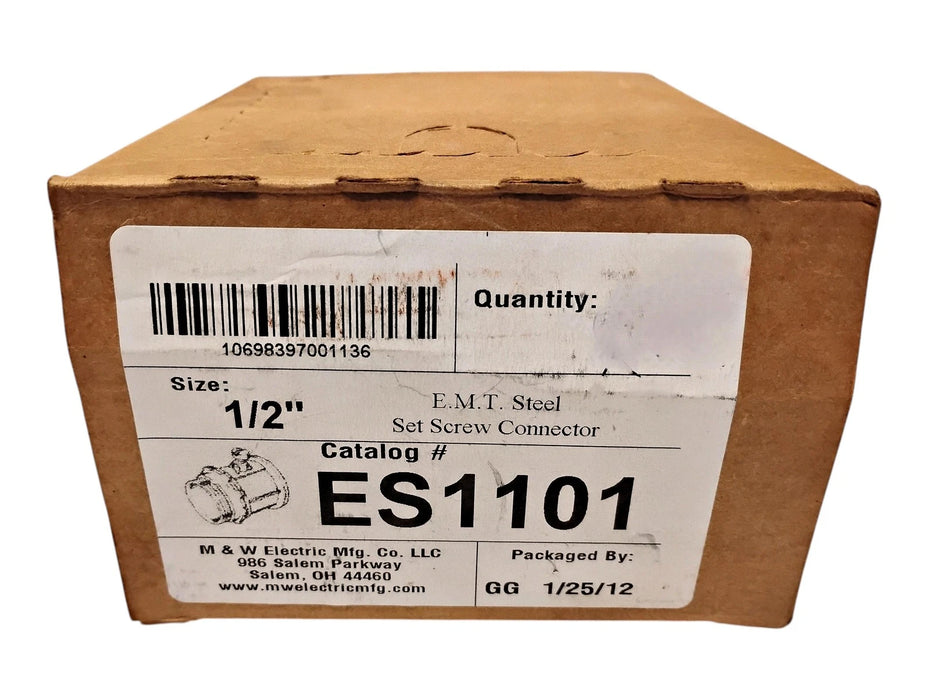M W Electrical ES1101 1/2 in EMT Conduit Set Screw Connector