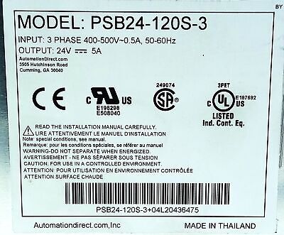 Automation Direct PSB24-060S-3 RHINO Adjustable Power Supply