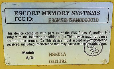 Escort Memory Systems HS501A Read/Write Face-Emitting Antenna