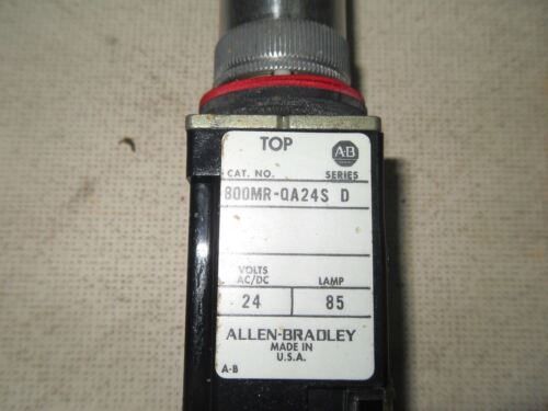 Allen-Bradley 800MR-QA24S 24VAC/DC Illuminated Pushbutton with Lamp 85