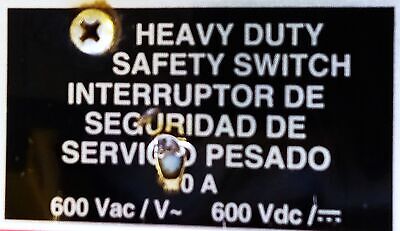 Square D HU362AWK 600 V AC/DC 60 A Heavy Duty Safety Switch