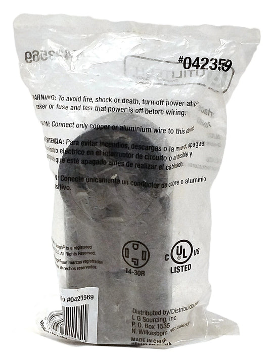 Utilitech 0423569 2205 125/250 V AC 30 A 15-30R Round Range Power Outlet