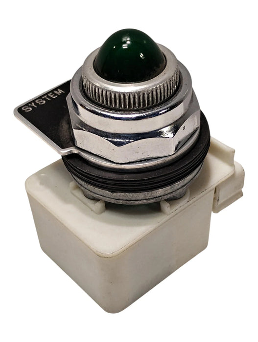 Square D 9001KP1G9 120 V AC Green Incandescent Pilot Light w/ Legend Plate