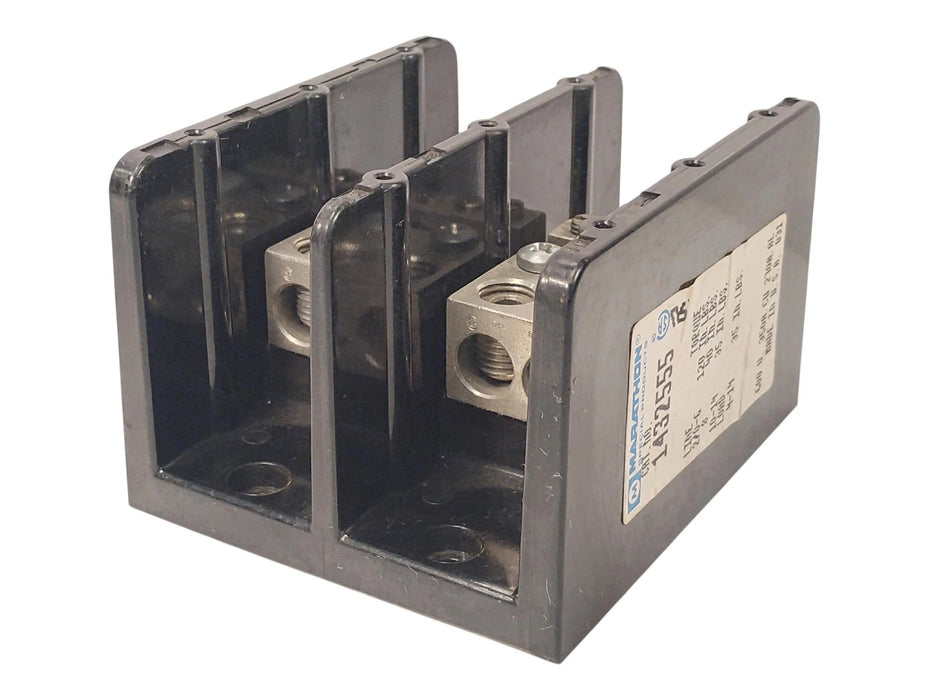 Marathon 1432555 600 V AC/DC 350 A 2-Pole Power Distribution Block