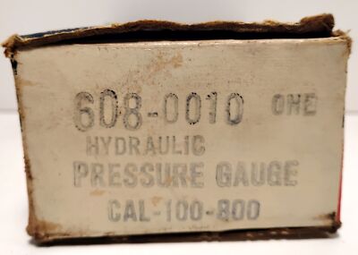 Schrader Bellows 608-0010 VERTI-SCALE 100-800 psig Hydraulic Pressure Gauge