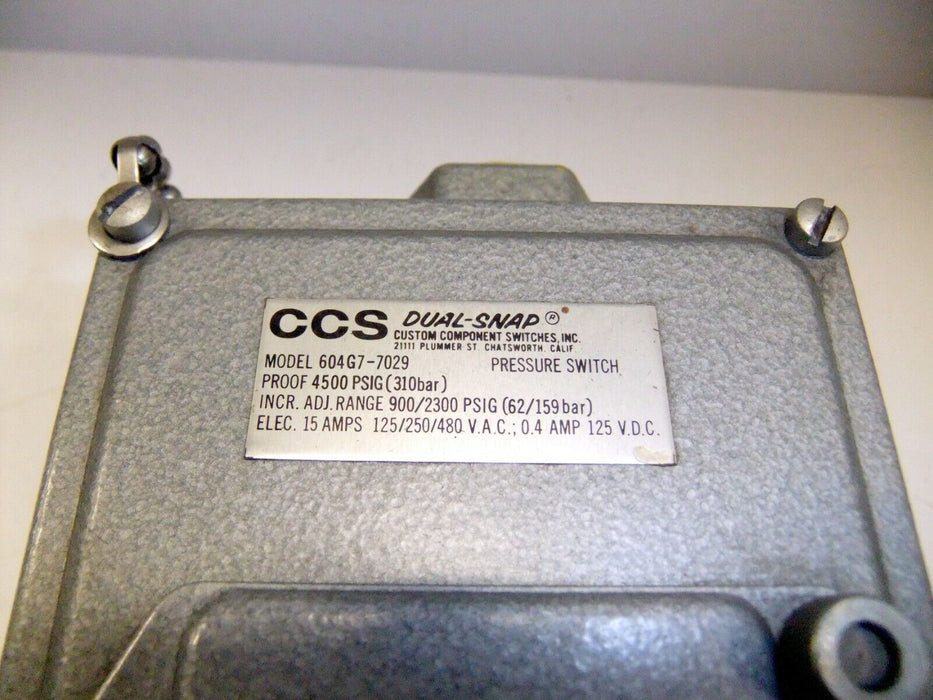 CCS Dual Snap Pressure Switch 604G7-7029