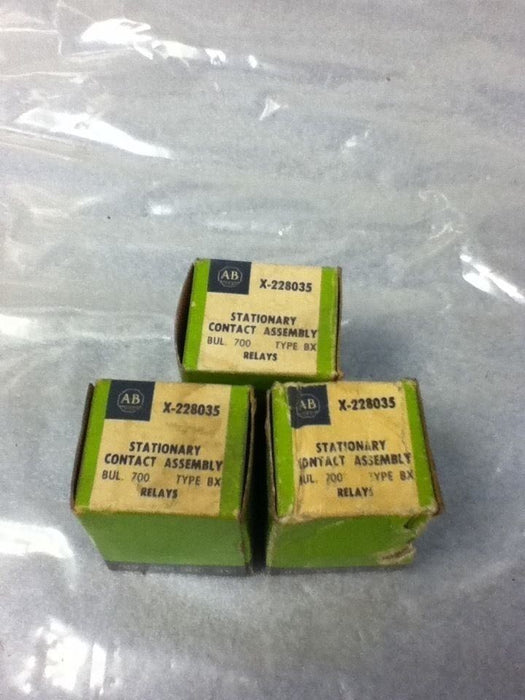 LOT OF 3 Allen-Bradley X-228035 STATIONARY CONTACTS