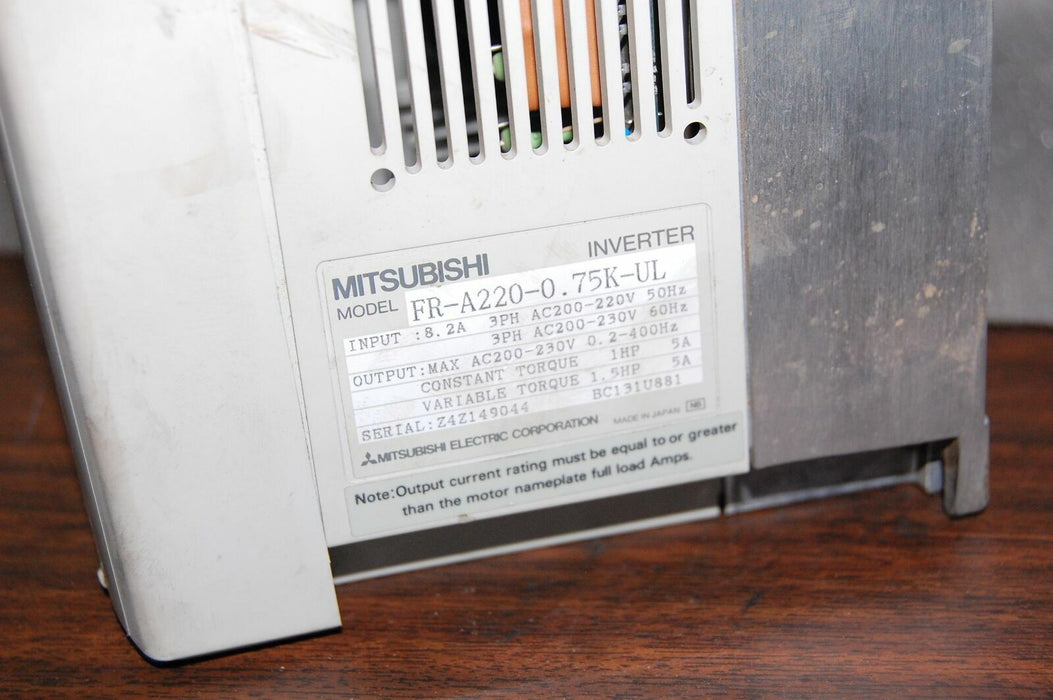 MITSUBISHI FR-A220-0.75K-UL DRIVE