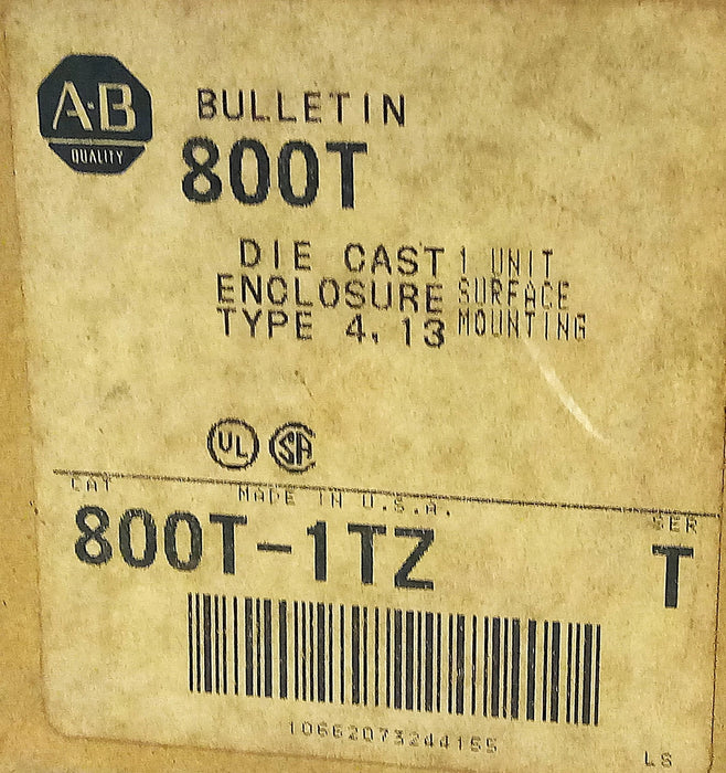 Allen-Bradley 800T-1TZ Type 4/13 30 mm Pushbutton Enclosure
