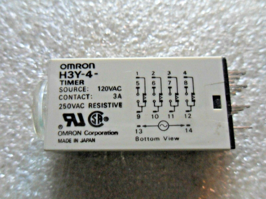 Omron H3Y-4 120 V 10 Second Mini Time Delay Relay