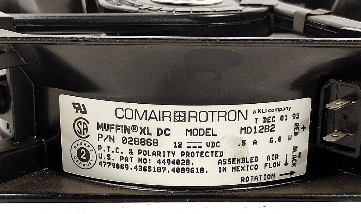 Comair Rotron 028868 MD12B2 MUFFIN XL 12 V DC 0.5 A 6 W 3300 RPM DC Fan