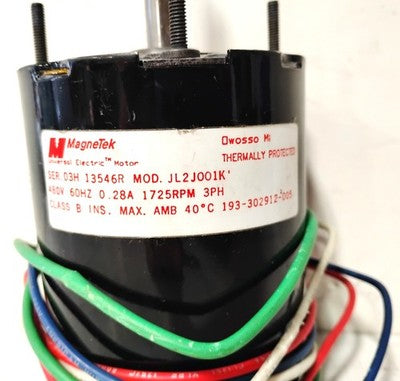 Chromalox 193-302912-005 480 V 1725 RPM 0.28 A Motor