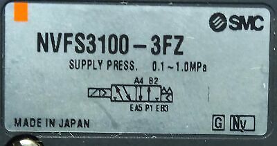 SMC NVV5FS3-01T-041 4 Stage Manifold Assembly w/ 4 NVFS3100-3FZ Solenoid Valves
