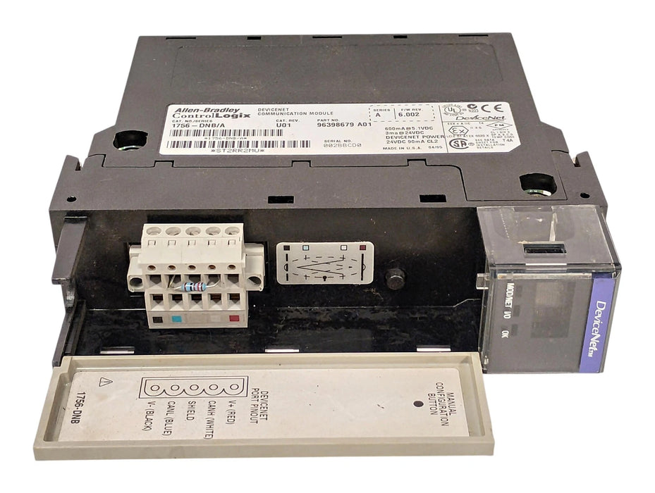 Allen-Bradley 1756-DNB Ser A CAT Rev U01 F/W Rev 6.002 24 VDC Digital PLC Module