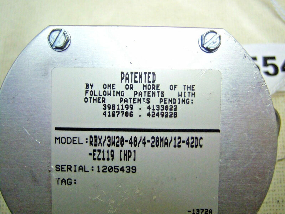Moore Resistance Bulb Transmitter RBX/3W20-40/4-20MA/12-42DC-EZ119