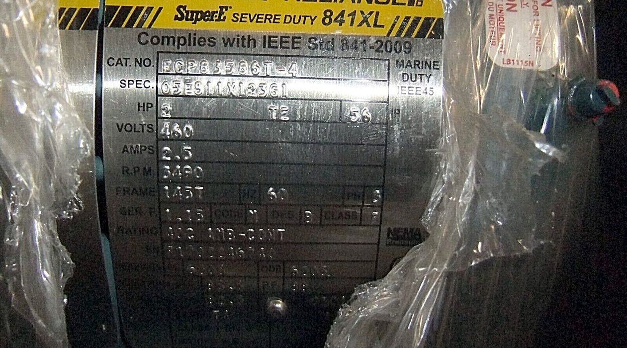 Baldor 2 HP Motor ECP83586T-4