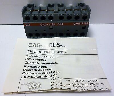ABB 1SBC101012M5501-09/04 / CA5-31M Auxiliary Contact Blocks