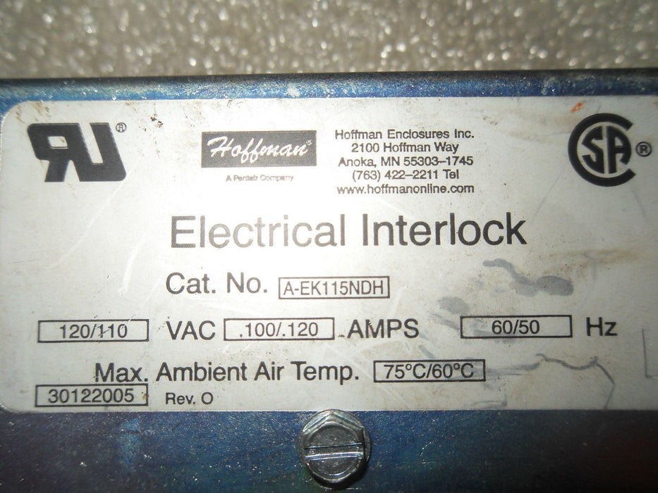 HOFFMAN A-EK115NDH ELECTRICAL INTERLOCK