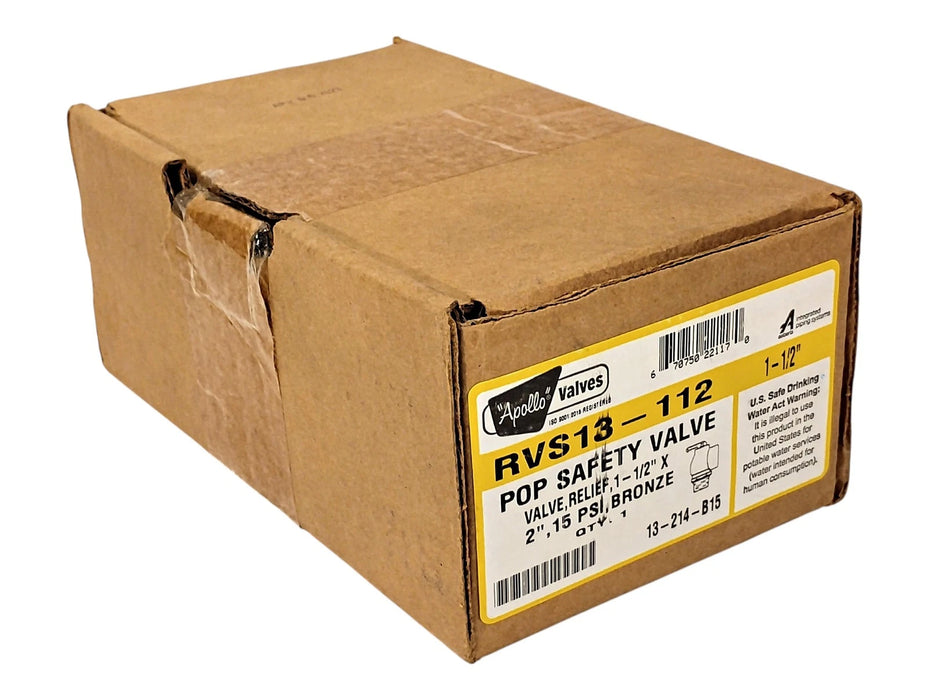 Apollo Valves RVS13-112 15 psi 1-1/2 X 2 in Bronze Pop Safety Valve