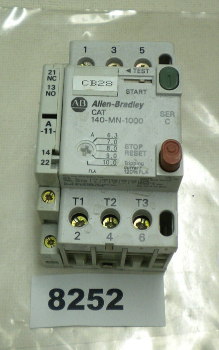 Allen-Bradley Starter 140-MN-1000 6.3-10 Amp Auxiliary Contact