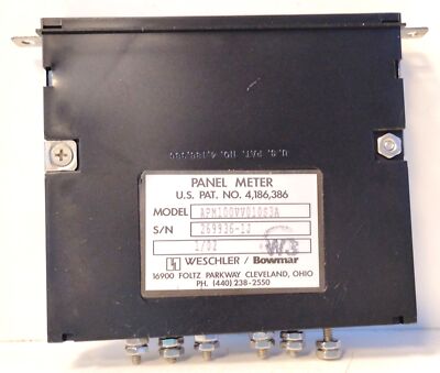 Weschler Bowmar APM100VV010S3A 0-100 Analog Panel Meter