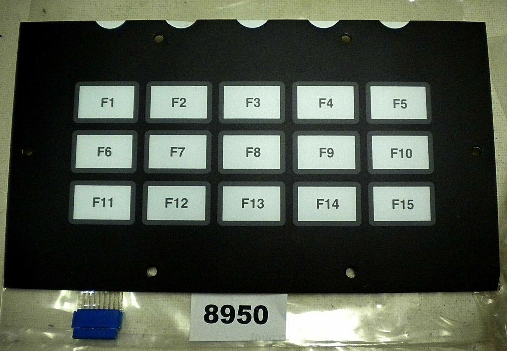 Nematron 15 Position Sealed Membrane Keypad KBD3025 F1-F15