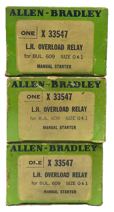 Allen-Bradley X-33547 Overload Relay for Left Hand Manual Starter Size 0-1