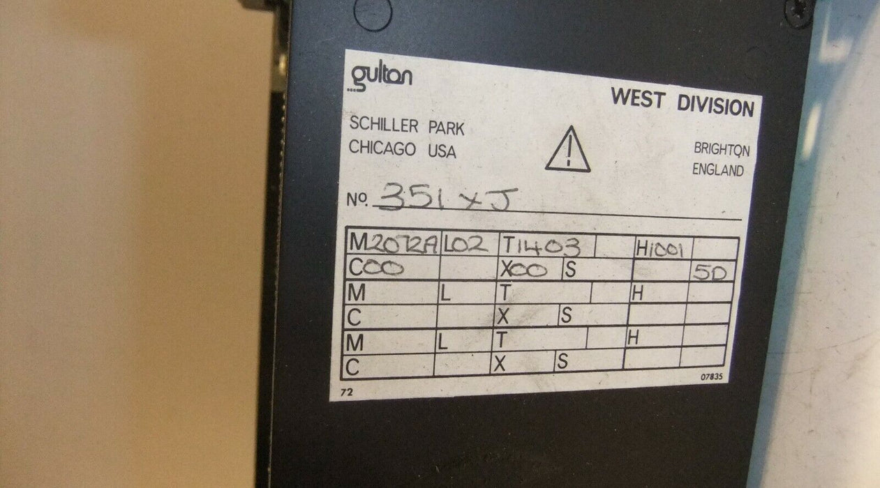 West Temperature Controller 2072 351XJ