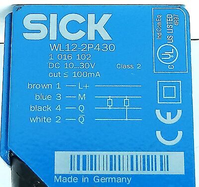 SICK WL12-2P430 10-30 V DC Photoelectric Proximity Sensor