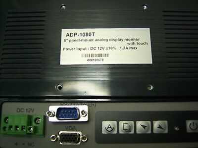 Aplex 8" Panel Mount Monitor ADP-1080T W/ VGA Cable