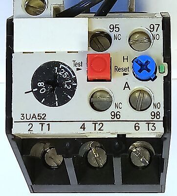 Siemens 3UA53-UW1 0.8-1.25 A Adjustable Overload Protection Relay