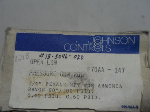 Johnson Controls P70AA-147 Pressure Control
